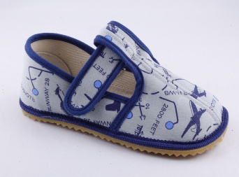 Zvětšit Barefoot přezůvky Beda - užší typ šedé letadlo, 00
